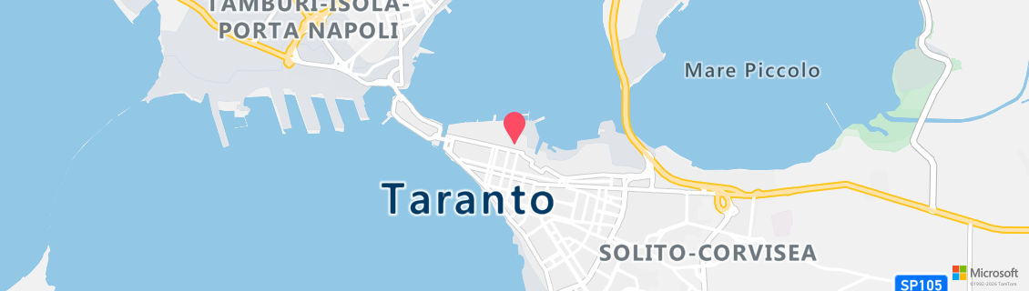 Umgebungskarte des Tauchshops Barracuda Equipe Sub Taranto