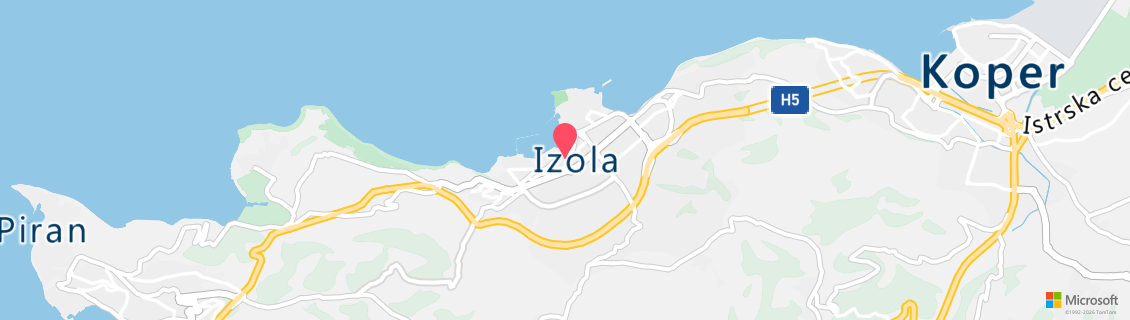 Map of the dive shop Manta Izola