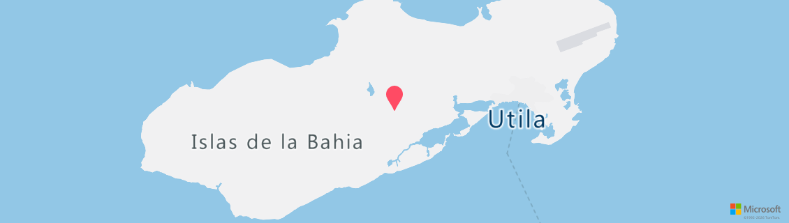 Map of the dive shop Utila Lodge-Bay Island College of Diving