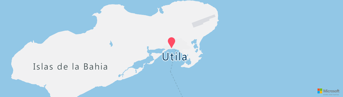 Map of the dive shop UTILA WATER SPORTS