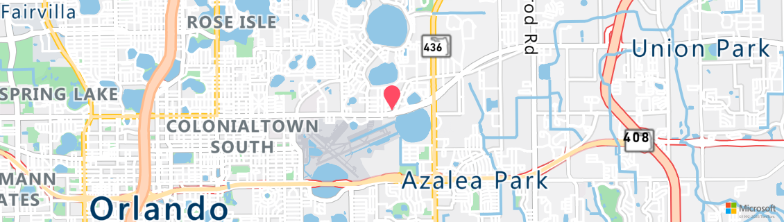 Map of the dive shop Scuba World Orlando