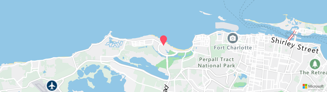 Map of the dive shop Stuart Cove's Dive Bahamas