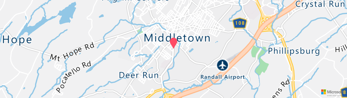 Map of the dive shop Middletown Scuba