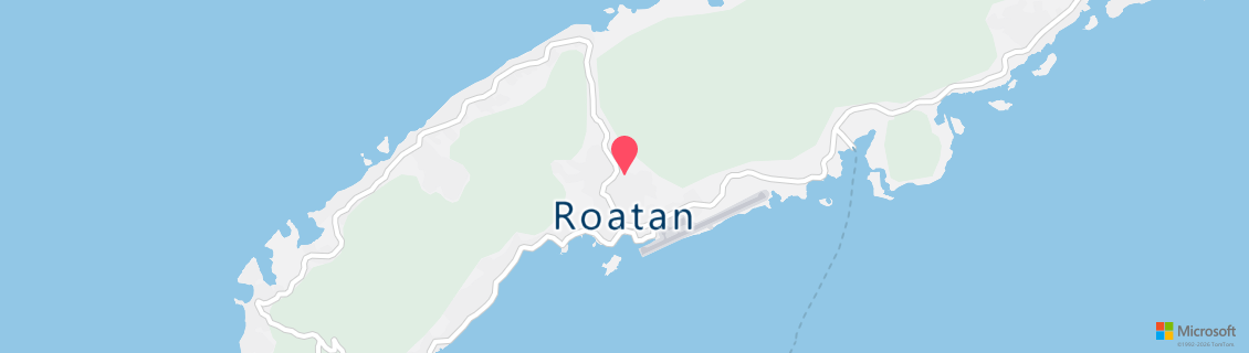 Map of the dive shop Roatan Dive Center