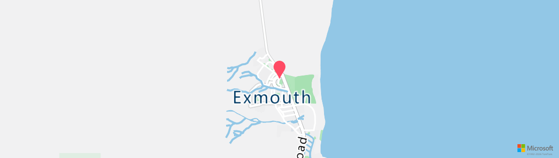 Map of the dive shop Exmouth Diving Centre