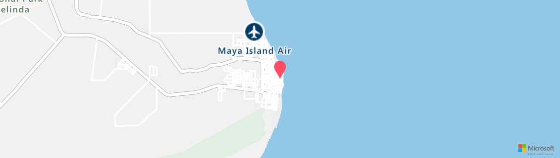 Map of the dive shop Blue Marlin Lodge