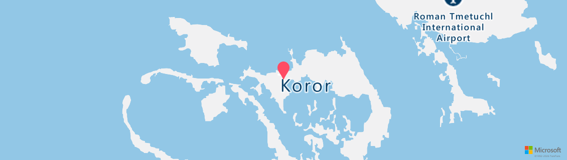 Map of the dive shop PALAU SCUBA SCHOOL