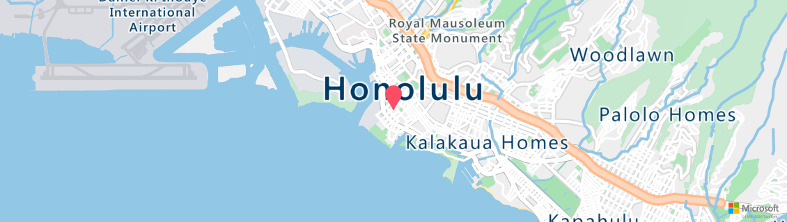 Map of the dive shop Honolulu Scuba Company