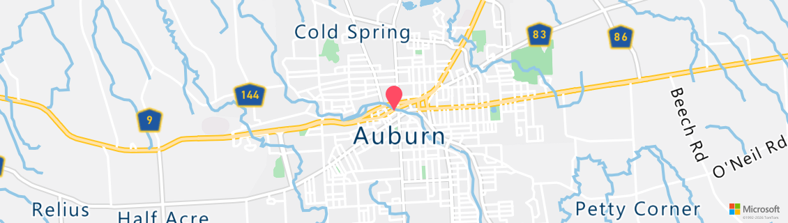 Map of the dive shop Finger Lakes Scuba