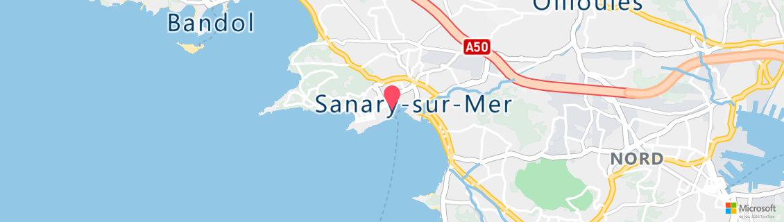 Umgebungskarte des Tauchshops SANARY PLONGEE