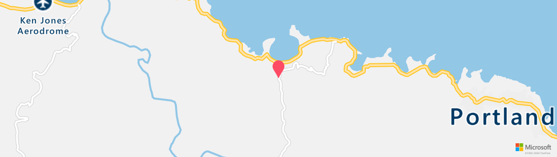 Map of the dive shop Lady G'Diver, Ltd., Jamaica