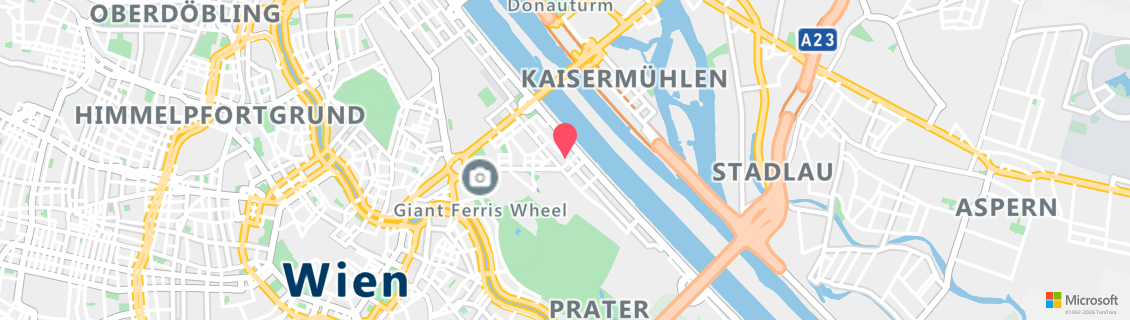 Umgebungskarte des Tauchshops TCF Wien