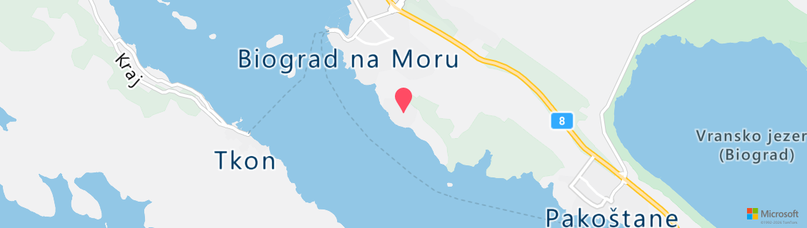 Map of the dive shop Bougainville Diving Biograd