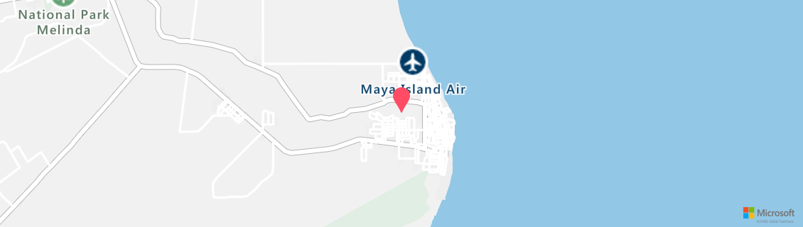 Map of the dive shop Belize Underwater - Hopkins