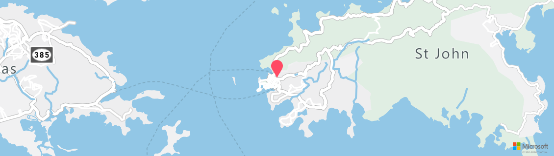 Map of the dive shop Cruz Bay Watersports Co.