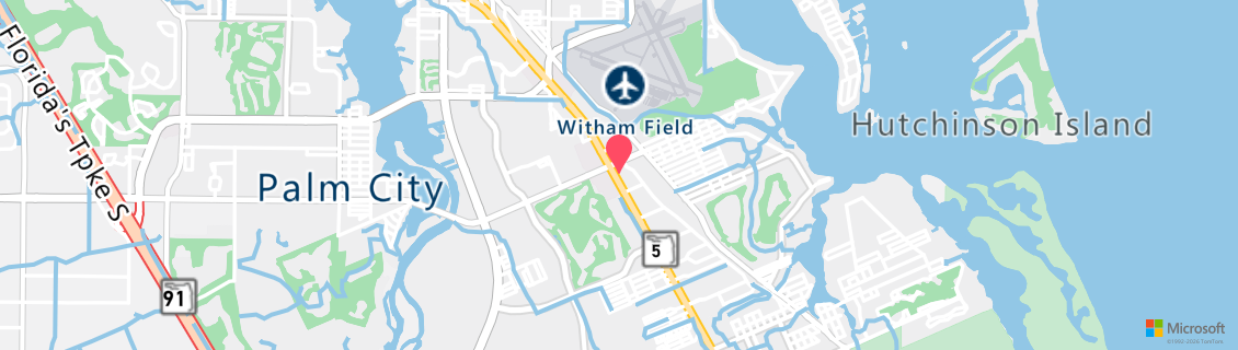 Map of the dive shop Stuart Dive Shop