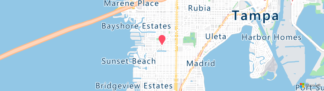 Map of the dive shop Adventures Under the Sea