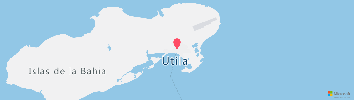 Umgebungskarte des Tauchshops UTILA CAYS DIVING