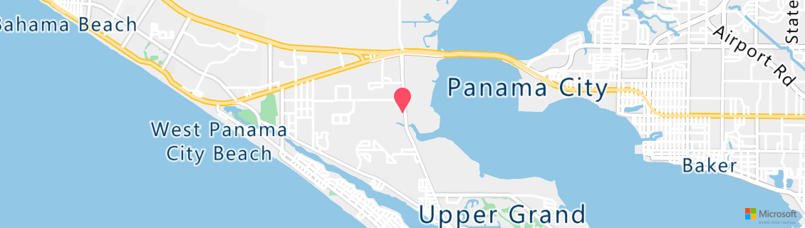 Map of the dive shop Dive Locker of Panama City Beach