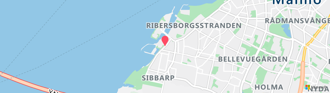 Map of the dive shop Malmö Dyktjänst Dykcenter