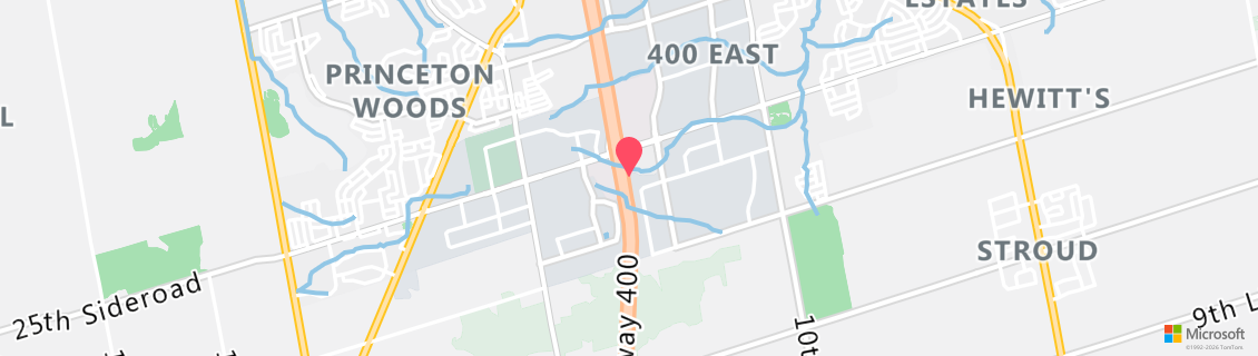 Map of the dive shop Simcoe Diving