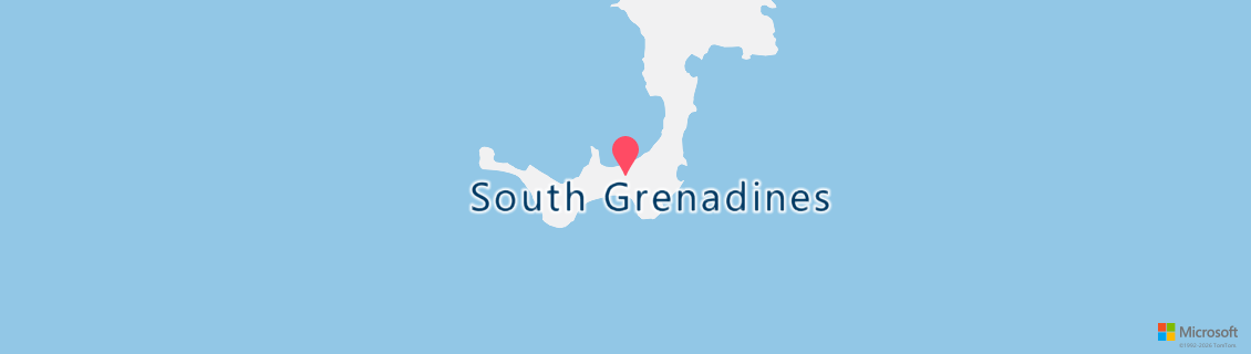 Map of the dive shop Canouan Scuba Center