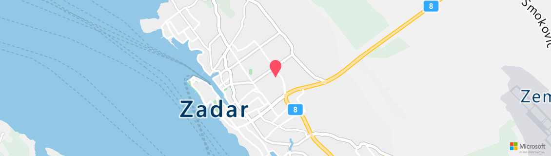 Map of the dive shop ZADAR SUB